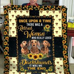 Dachshund Sunflower Quilt Blanket Dhc150120639Td and Home Decor