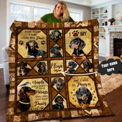 Dachshund Wp Personalized Name Quilt co and Home Decor