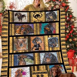 Dachshunds Art Collection Dachshund Doxie Wiener Dog Lovers CL291220211MI Quilt Blanket and Home Decor