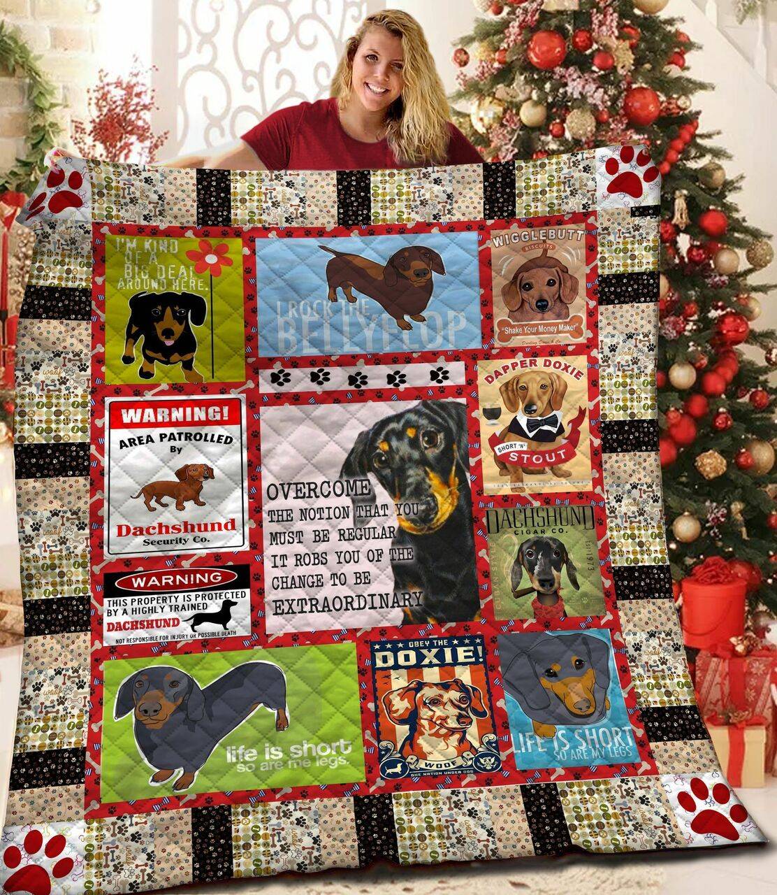 Dachshunds Art Collection Dachshund Doxie Wiener Dog Lovers CL291220214MI Quilt Blanket and Home Decor