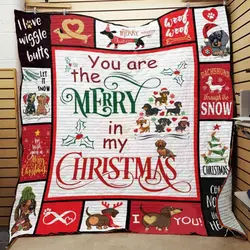 Dachshunds Christmas Jfj Quilt Rgi and Home Decor