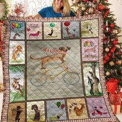 Dachshunds Happy Life Dachshund Doxie Wiener Dog Lovers CL291220303MI Quilt Blanket and Home Decor
