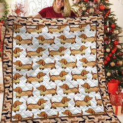 Dachshunds Hot-Dog Dachshund Doxie Wiener Dog Lovers CL291220290MI Quilt Blanket and Home Decor