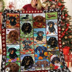 Dachshunds In My Home Dachshund Doxie Wiener Dog Lovers CL291220366MI Quilt Blanket and Home Decor