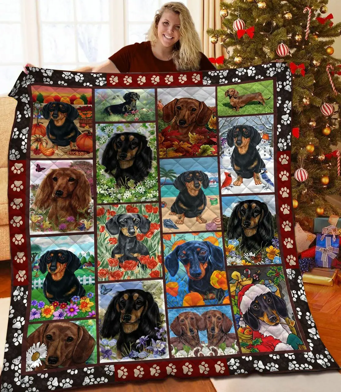 Dachshunds Life Dachshund Doxie Wiener Dog Lovers CL291220235MI Quilt Blanket and Home Decor