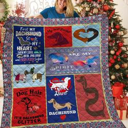 Dachshunds Love Dachshund Doxie Wiener Dog Lovers CL291220344MI Quilt Blanket and Home Decor