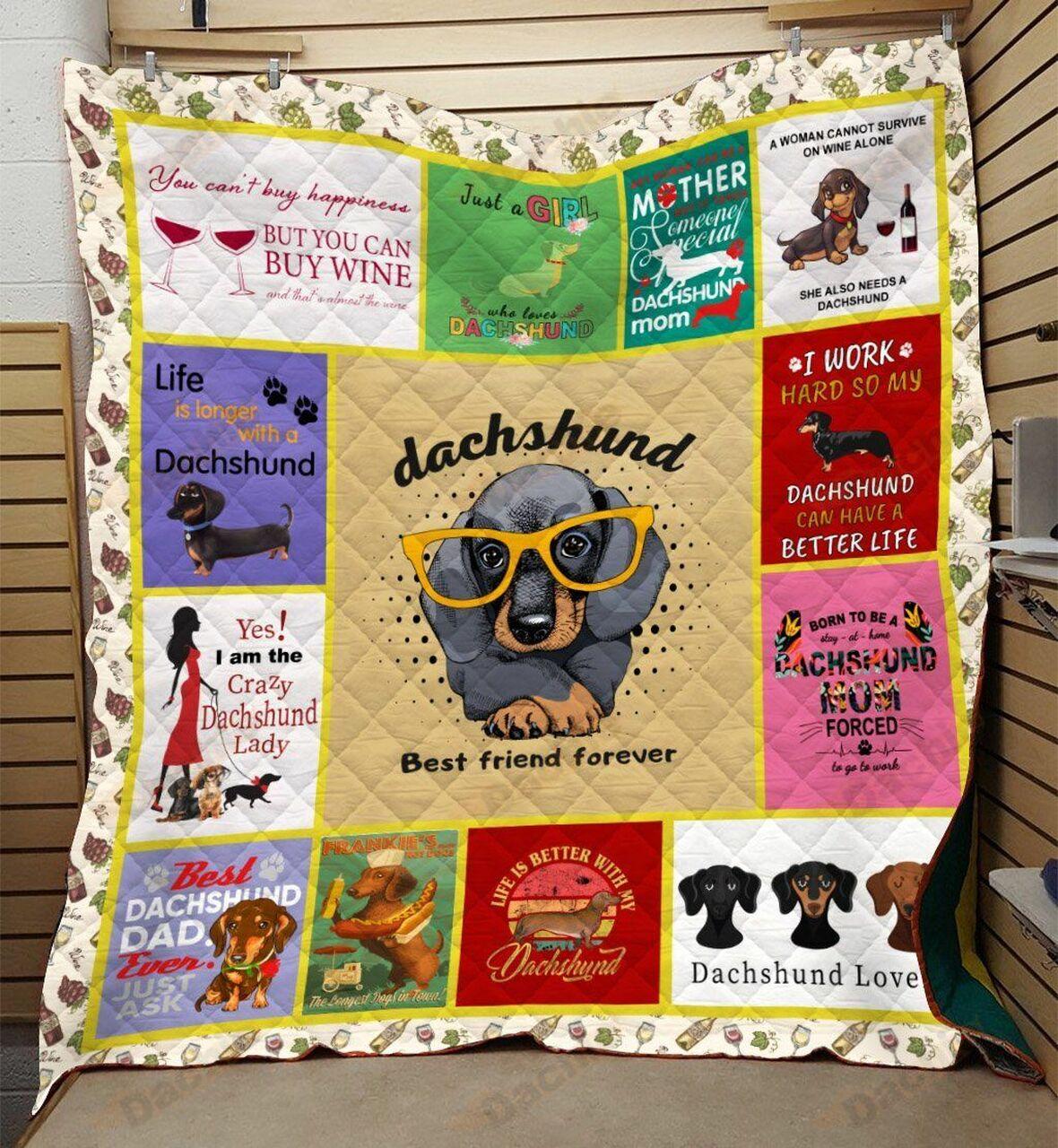 Dachshunds Lovely Dachshund Doxie Wiener Dog Lovers CL150121002AT Quilt Blanket and Home Decor