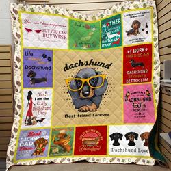 Dachshunds Lovely Dachshund Doxie Wiener Dog Lovers CL150121002AT Quilt Blanket and Home Decor