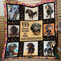 Dachshunds Lovely Dachshund Doxie Wiener Dog Lovers CL150121008AT Quilt Blanket and Home Decor