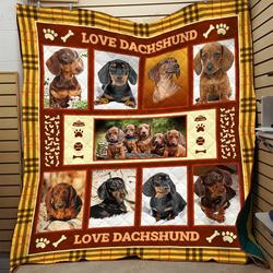 Dachshunds Lovely Dachshund Doxie Wiener Dog Lovers CL150121009AT Quilt Blanket and Home Decor