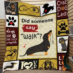Dachshunds Lovely Dachshund Doxie Wiener Dog Lovers CL150121010AT Quilt Blanket and Home Decor