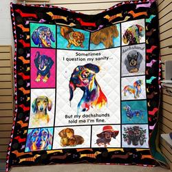 Dachshunds Lovely Dachshund Doxie Wiener Dog Lovers CL150121012AT Quilt Blanket and Home Decor