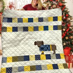 Dachshunds Pattern Dachshund Doxie Wiener Dog Lovers CL291220213MI Quilt Blanket and Home Decor