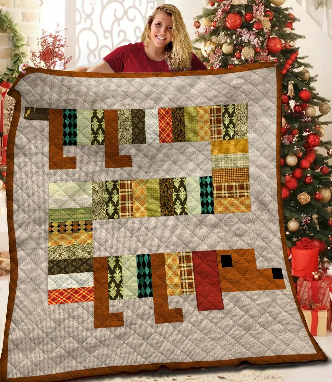 Dachshunds Pattern Dachshund Doxie Wiener Dog Lovers CL291220246MI Quilt Blanket and Home Decor
