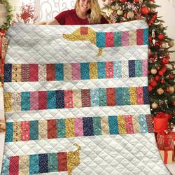 Dachshunds Pattern Dachshund Doxie Wiener Dog Lovers CL291220252MI Quilt Blanket and Home Decor