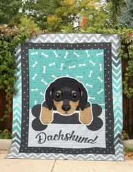 Dachsund Sausage Clt190639 Quilt Blanket and Home Decor