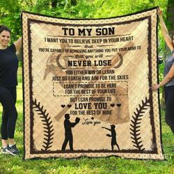 Dad Or Son To My Son Love Dad DHCDHC LD2210 Quilt Blanket and Home Decor
