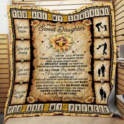 Dad To Daughter Ill Be A Star Quilt Blanket Dhc040120176Td and Home Decor