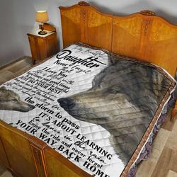 Dad To Daughter Quilt Blanket Dhc02011457Dd and Home Decor