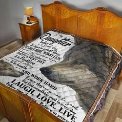 Dad To Daughter Quilt Blanket Dhc02011485Dd and Home Decor