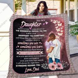 Dad To Daughter Sometimes You Win Quilt Blanket Dhc040120196Td and Home Decor