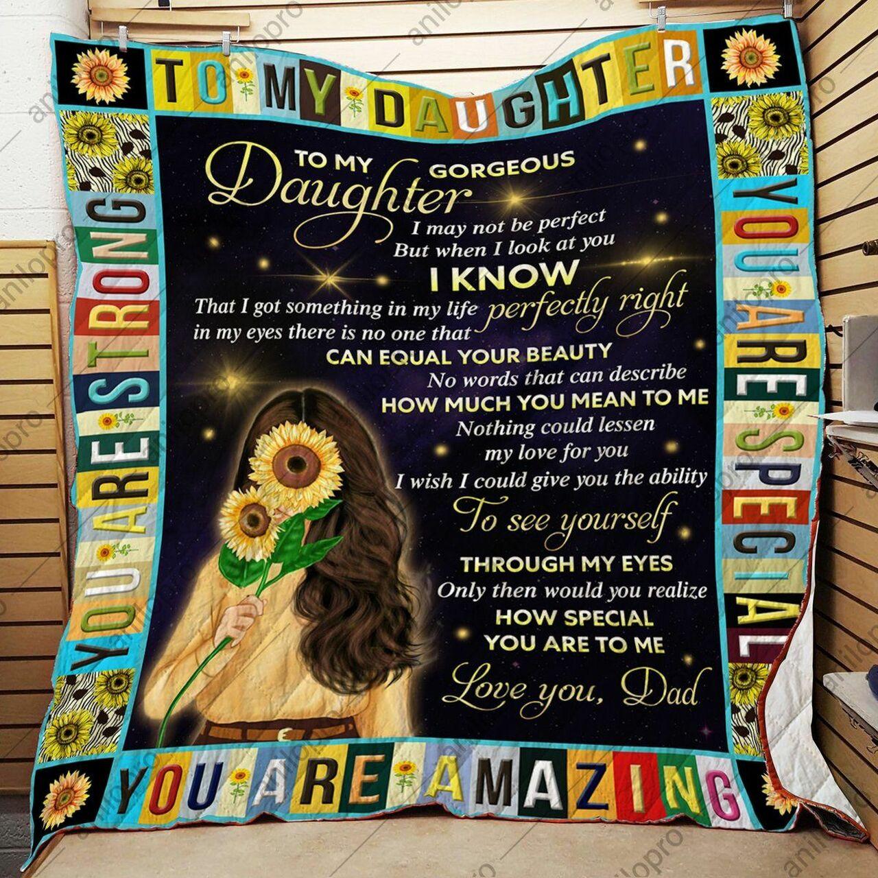Dad To Daughter You Are Special Quilt Blanket Dhc040120143Td and Home Decor
