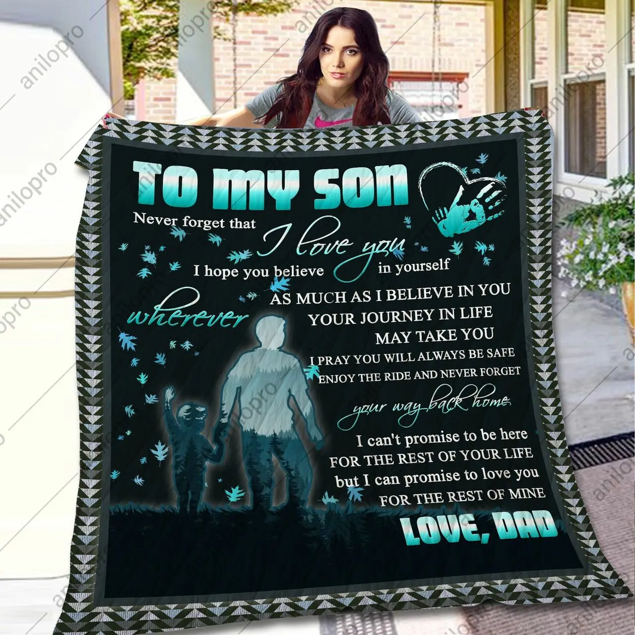 Dad To Son I Believe In You Quilt Blanket Dhc040120200Td and Home Decor
