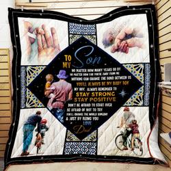 Dad To Son Just By Being You Quilt Blanket Dhc04012099Td and Home Decor