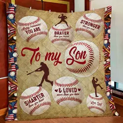 Dad To Son You Are Braver Than You Believe Quilt Blanket and Home Decor