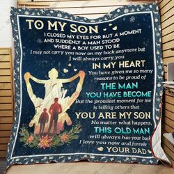 Dad To Son You Are My Son Quilt Blanket Dhc04012076Td and Home Decor