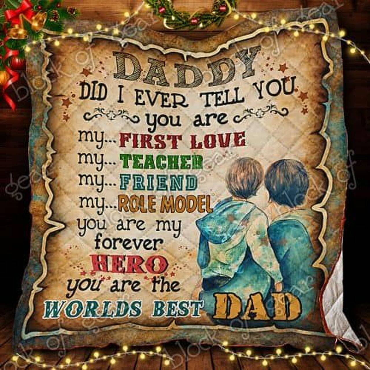 Daddy You Are My Hero Cl22100144Mdq Quilt Blanket and Home Decor