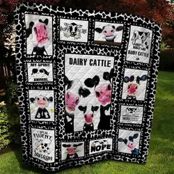 Dairy Cattle Quilt Blanket Bbb250758 and Home Decor
