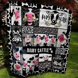 Dairy Cattle Quilt Blanket Bbb250759 and Home Decor