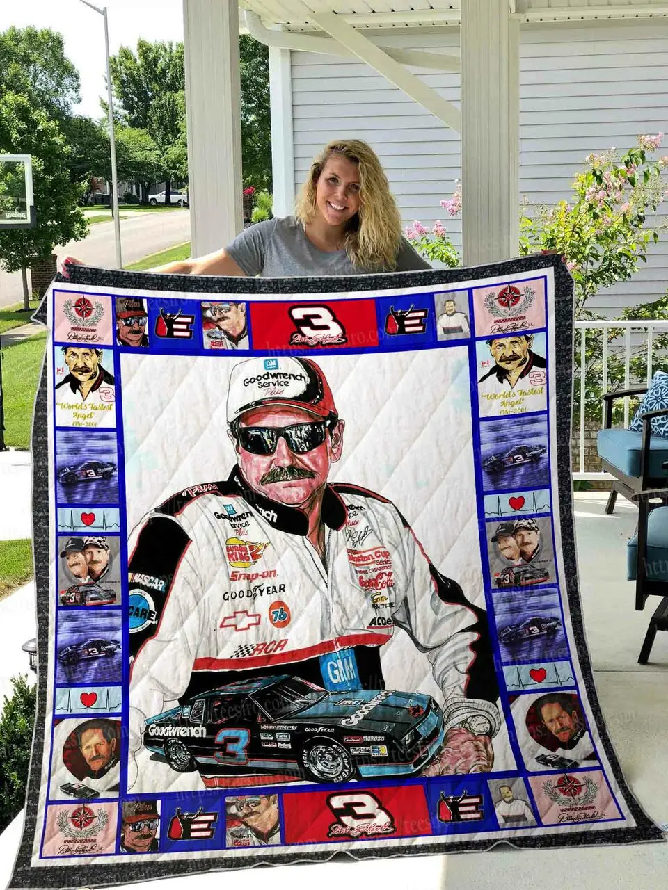 Dale Earnhardt Quilt Blanket 01 and Home Decor
