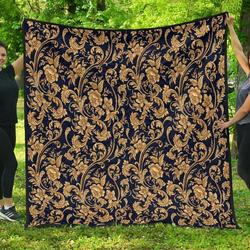 Damask Gold DHCDHC LD2410 Quilt Blanket and Home Decor