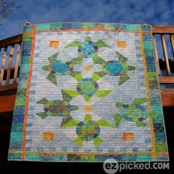 Dancing Sea Turtles Quilt Blanket Vq06  Quilt and Home Decor