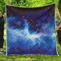 Dark Blue Galaxy Space Cl17100228Mdq Quilt Blanket and Home Decor