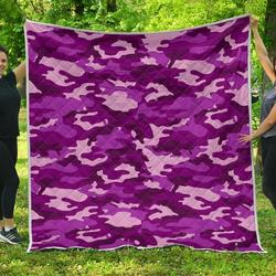 Dark Purple Camouflage Cl17100244Mdq Quilt Blanket and Home Decor
