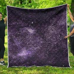 Dark Purple Cosmos Galaxy Space Cl17100245Mdq Quilt Blanket and Home Decor