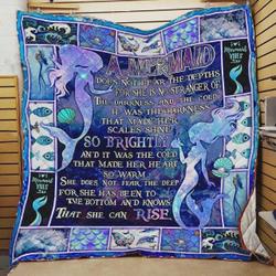 Darkness Made Her Scales Shine Quilt Blanket Great Customized Blanket Gifts For Birthday Christmas Thanksgiving and Home Decor