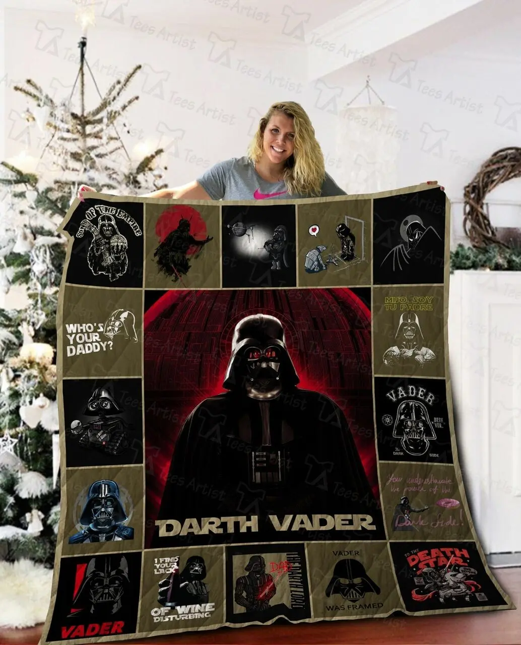 Darth Vader Quilt Blanket 02206 and Home Decor