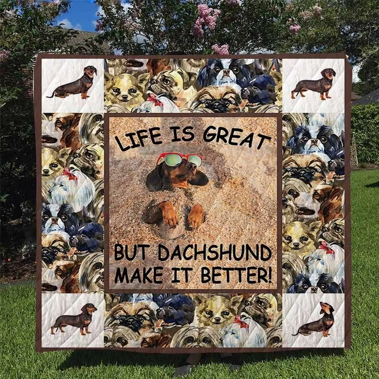 Dashchund Quilt Blanket Dhc170120720Td and Home Decor