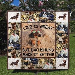 Dashchund Quilt Blanket Dhc170120720Td and Home Decor