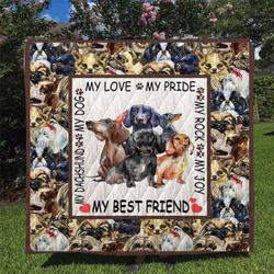 Dashchund Quilt Blanket Dhc170120721Td and Home Decor