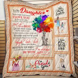 Daughter Mom Laugh Love Live Quilt Cc and Home Decor