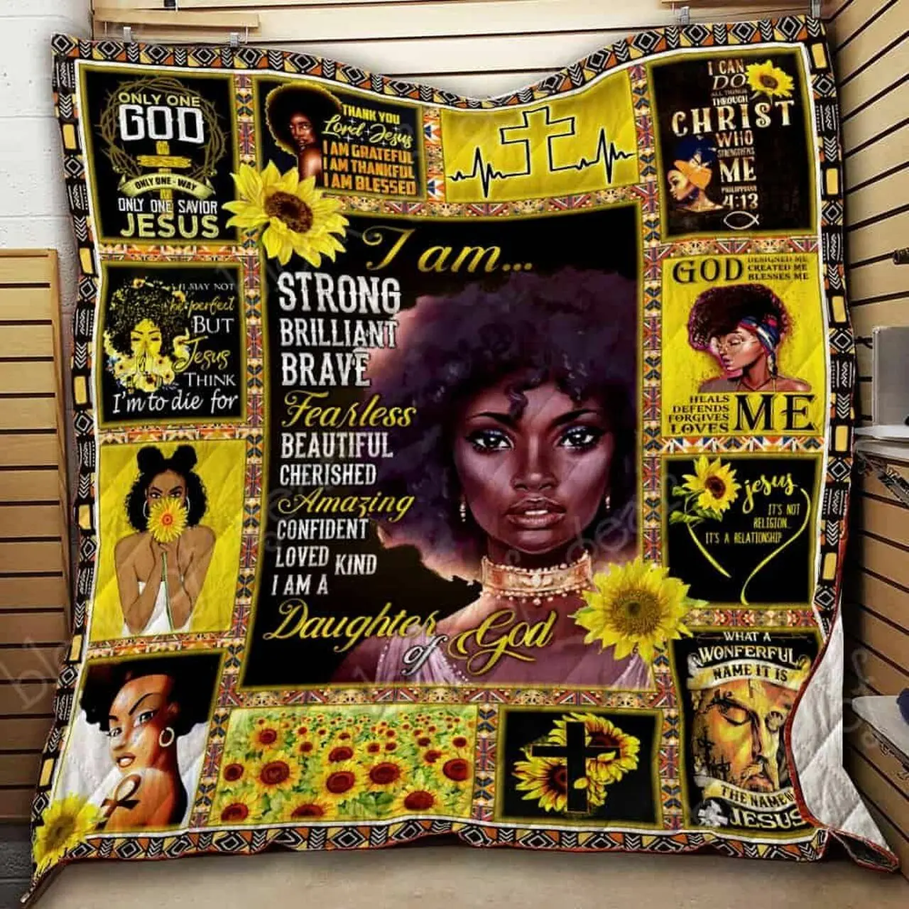 Daughter Of God Black Woman Cl18100192Mdq Quilt Blanket and Home Decor