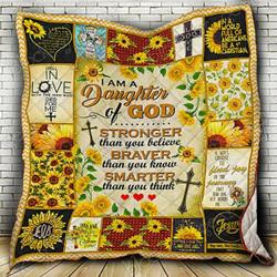 Daughter Of God Sunflower Cl18100193Mdq Quilt Blanket and Home Decor