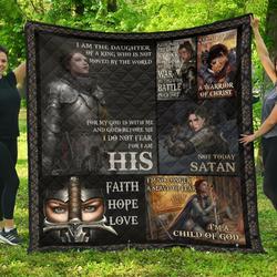 Daughter Of King For Who Love Christ Quilt and Home Decor