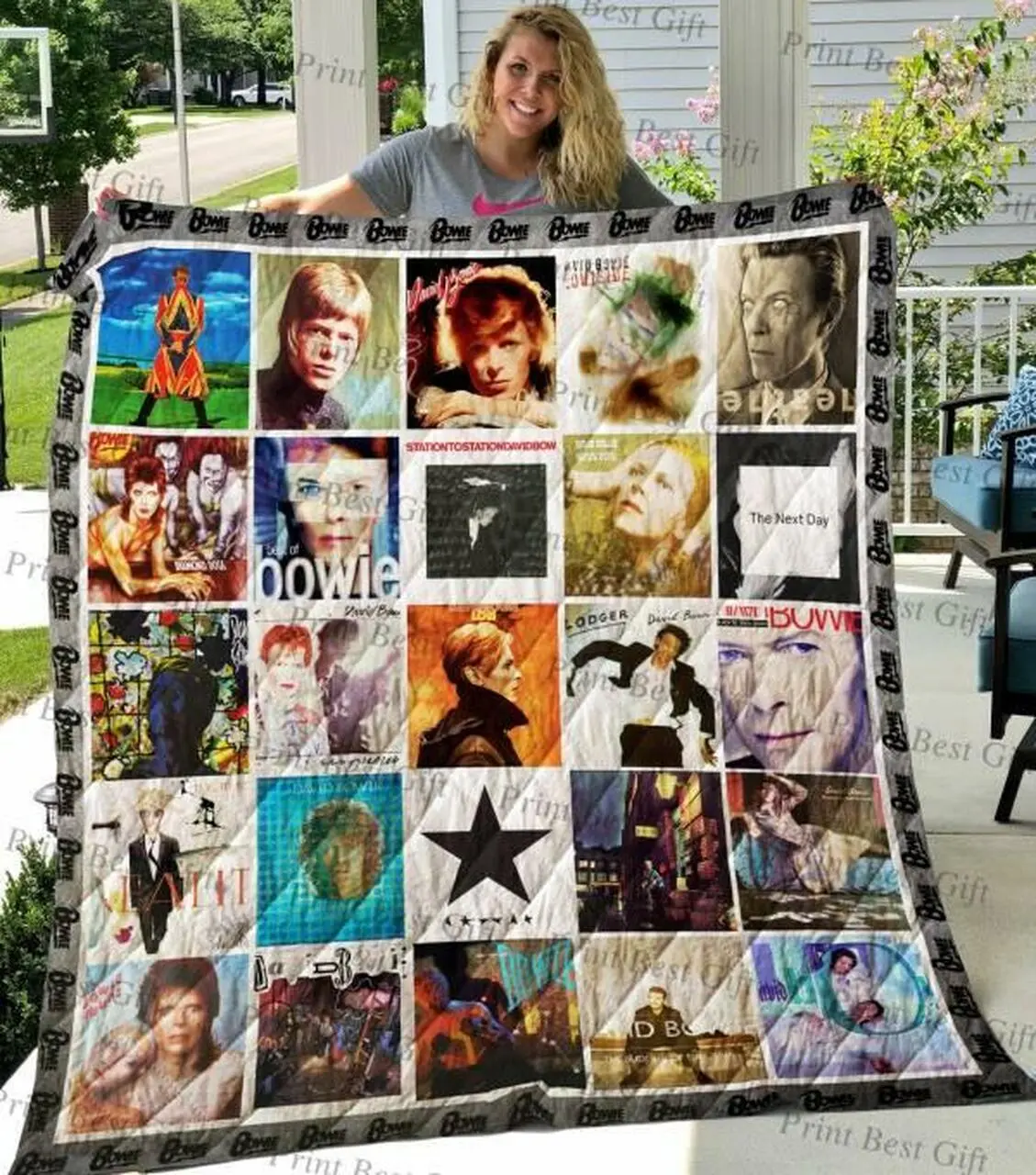 David Bowie Quilt Blanket Limited Quilt Blanket and Home Decor