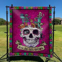 Day Of The Dead DHCLD0909 Quilt Blanket and Home Decor
